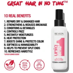 3 Sprays 10-en-1 Lotus UniqOne Revlon 150ML 11 3 Sprays 10-en-1 Lotus UniqOne Revlon 150ML -Produits Capillaires 3 sprays 10 en 1 lotus uniqone revlon 150ml 3